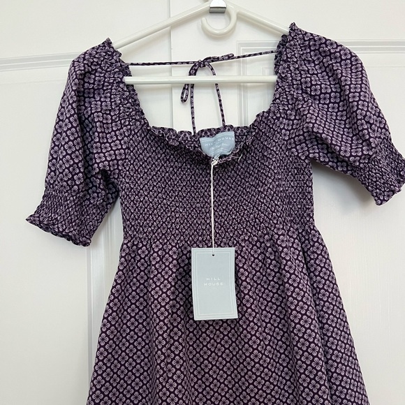 Hill House Dresses & Skirts - NWT Hill House Athena in plum floral jacquard
